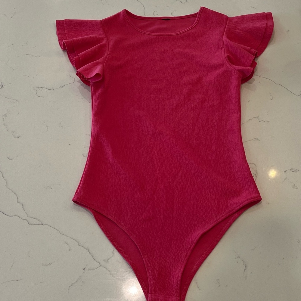 Pink Ruffled Bodysuit - Picture 6 of 6